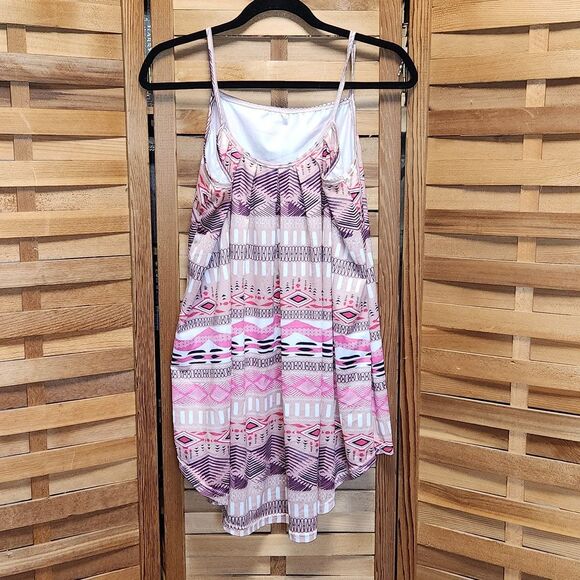 Tan, Pink and White Tank Top Women's Size XL Polyester - Picture 1 of 4